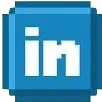 Digitized linkedin icon
